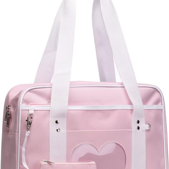 Kawaii Japanese Ita Bag Oxford Large Shoulder Anime Heart Pouch - Picture 1 of 6